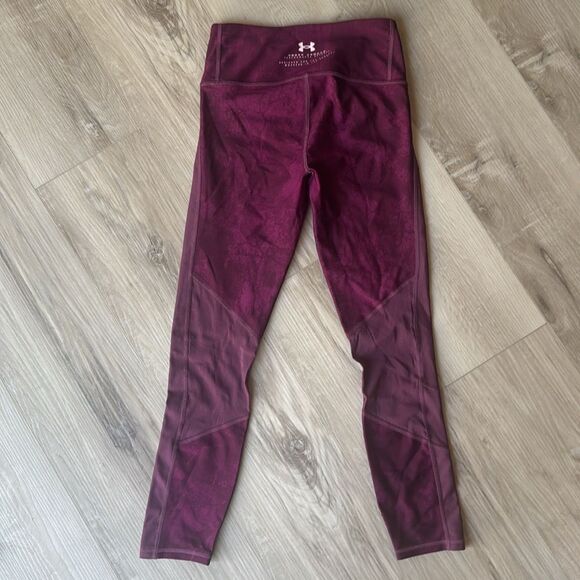 Womens Under Armour Maroon The Rocket Project Compression Leggings Small - Picture 4 of 7